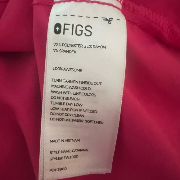 FIGS Scrub Set Top:Short Sleeve Size XL Pants:Elastic Waistband & Ankles Size L - Picture 7 of 15